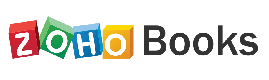 Zoho Books logo with colorful blocks